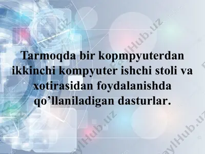 masofaviy boshqarish dasturlari — PPTX