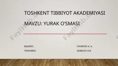 yurak o'smasi — PPTX
