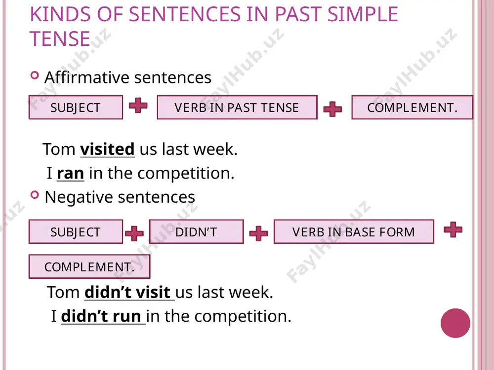 past simple tense - Page 5