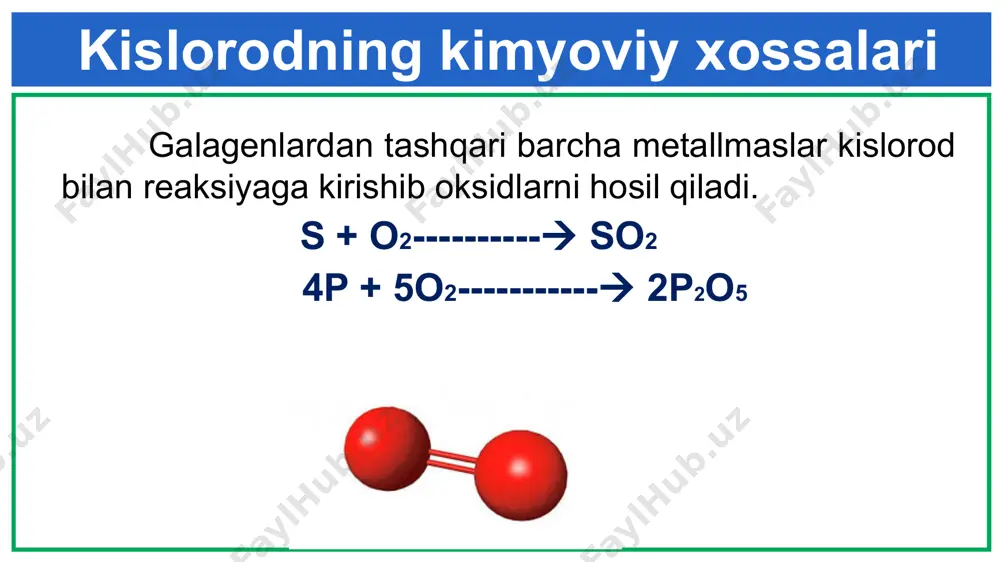 kislorodning kimyoviy xossalari - Page 5