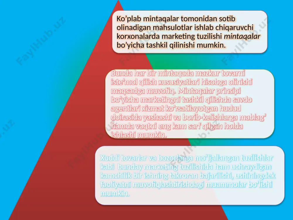 ishdan chiqqan texnikaga kafolat xizmati ko’rsatish va texnikani ta’mirlashni tashkil qilish; ishlab chiqarilayotgan mahsulotdan foydalanishda buzilishlar va kamchiliklar haqidagi dastlabki ma’lumotlarni to’plash, bu boradagi da’volarni ko’rib chiqishda qatnashish; ishlab chiqarilayotgan mahsulotning sifati bo’yicha da’volarni ko’rib chiqish va ularni qondirish; ta’mirdan chiqarilgan texnikani sinab ko’rishni tashkil qilish va unda ishtirok etish; ehtiyot qismlarini texnik asoslangan holda rejalashtirish va ishlab chiqarish bo’yicha takliflar ishlab chiqish, korxonada tayyorlanayotgan ehtiyot qismlari nomenklaturasini ishlab chiqish va uni kelishib olishda ishtirok etish va h.k. istiqbollash va marketingni rejalashtirish byurosining vazifalari quyidagilardan iborat: istiqbollari, ishlab chiqarishga qo’yilishi rejalashtirilayotgan mahsulot turlari va narxlarni bashorat qilishni ishlab chiqish; marketing strategiyasini ishlab chiqish; ishlab chiqarish quvvati, ishlab chiqarish rejasini shakllantirish bo’yicha tavsiyalar ishlab chiqish; uning funksiyalari quyidagilardan iborat; xaridorlarning ehtiyojlarini o’rganish; mahsulotda xaridorlarning mahsulot ishonchliligi va sifati, baho darajasi, yetkazib berish shartlari, sotishdan keyingi texnik xizmat ko’rsatishga bo’lgan talablari qanchalik hisobga olinganligini o’z vaqtida aniqlash; axiralar, shuningdek, buyurtmalar portfeli to’g’risidagi …
