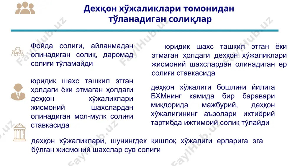 dehqon va fermer xo'jaliklari to'lanadigan soliqlar - Page 5