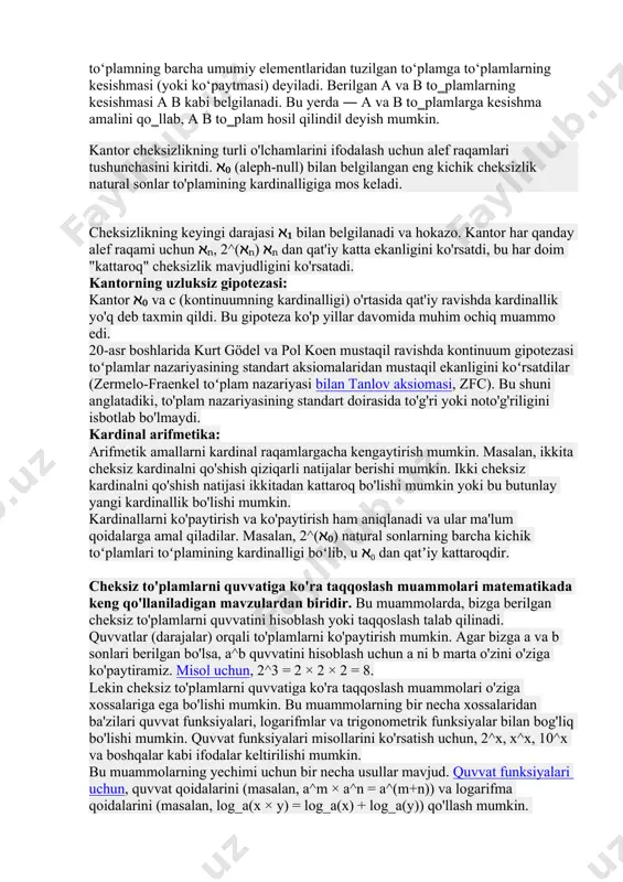 to‘plamlar va ularning berilish usullari. misollar - Page 4
