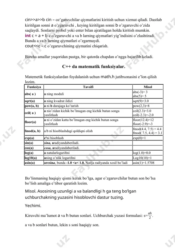 chiziqli algoritmlarni dasturlash - Page 4