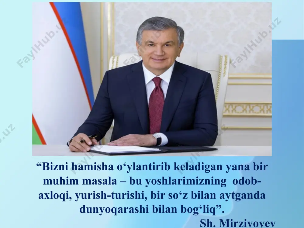 zam muloqot tizimini yo‘lga qo‘yish; “maktab – ota - ona - mahalla” hamkorligi asosida tizimli ishlarni amalga oshirish; so‘rovnoma hamda maktab doirasida turli fan va kasb to‘garaklarini tashkil qilish; muammo yuzasidan xorijiy tajribalarni o‘rganilganligi yaponiya bu mamlakatda o‘smirlarga nisbatan qulay imkoniyatlar yaratilgan . ammo shunga qaramasdan ruhiy ko‘makka muhtoj o‘smirlar anchani tashkil qiladi. yana ham aniqrog’i o‘z dunyosidan boshqa dunyoni tan olmaydi. bu muammoni hal qilishda yaponiyalik mutaxasisslar ular ongiga jamiyatning bir bo‘lagi ekanligiga ishontirishga har tomonlama harakat qilishadi . rossiya rossiyada o‘smirlik davridagi muammolarning, aksariyati onlayn dunyo, depressiya , ovqatlanish tarzining buzilishi, zararli odatlar bilan asoslanadi . bunda fojialarni oldini olishda ota-onalarning ishtiroki davlat tomonidan qo‘llab- quvvatalanadi. janubiy koreya ushbu mamlakatda sport va ijodiy mashqlar ular hayotida birinchi o‘rinda turadi . maktabdagi o‘smir yoshidagi krizislardan mustaqil o‘tishda yoshlikdan tayyorlanib boriladi. t/r amaldagi holat (o‘zbekistonda) amaldagi holat (jahonda ) taklif 1 respublika bo‘yicha barcha maktablarda psixologlar va pedagoglar o‘quvchining ruhiy …