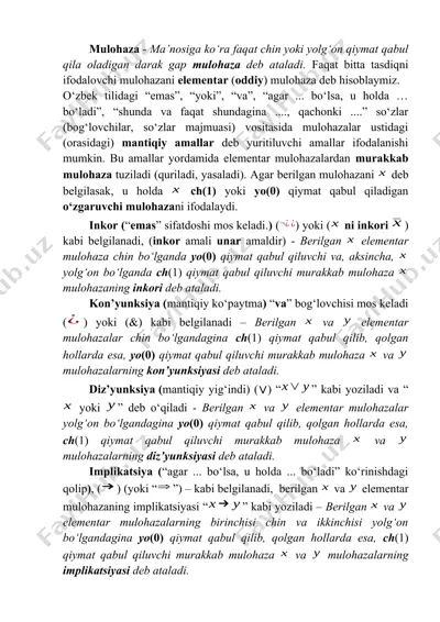 elementar mulohazalar — DOCX