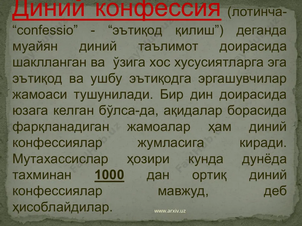 din va dinijiy konfessiyalar - Page 3