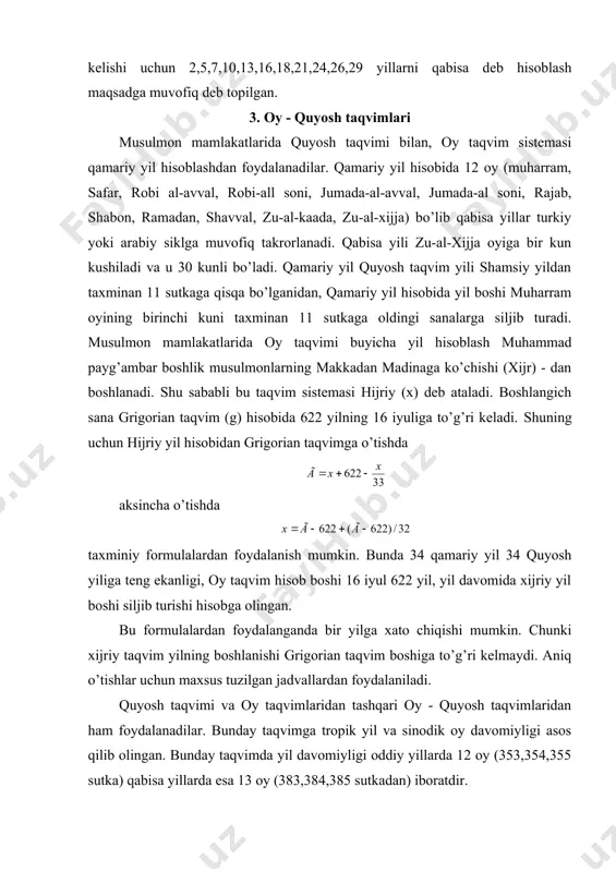 sutka) qabisa yillarda esa 13 oy (383,384,385 sutkadan) iboratdir. 4. yulian kunlari astronomiyada taqvimlar bilan birgalikda uzoq vaqtlarni hisoblashda yulian kunlaridan foydalanadilar. masalan, yulduzlar o’zgaruvchilarini o’rganishda. bizning eramizgacha 1 yanvar 4713 yildan boshlab uzluksiz hisoblab kelayotgan kunlarga yulian kunlari deyiladi. har bir yulian kunini boshi grinvichni o’rtacha kunini tushiga mos keladi. maxsus astronomiya jadvallarida yulian kunlarini butun soni beriladi. masalan 10 yanvar 1980 yili grinvichni o’rtacha kunini tushi 2444249 yulian kuniga tengdir. _1354605900.unknown _1354605997.unknown