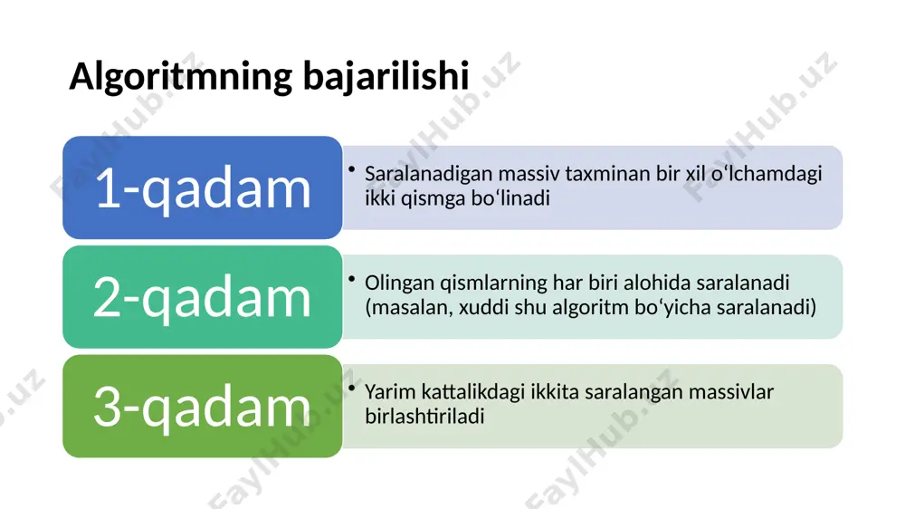 birlashtirib saralash algoritmlari - Page 5