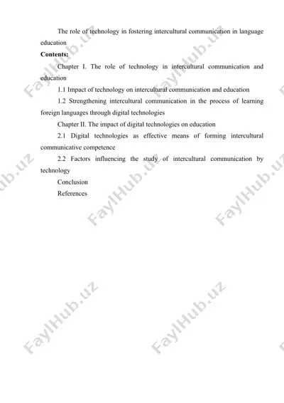 the role of technology in fostering intercultural communication in language education — DOCX