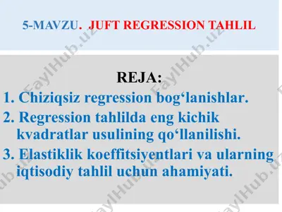 juftregression tahlil — PPTX