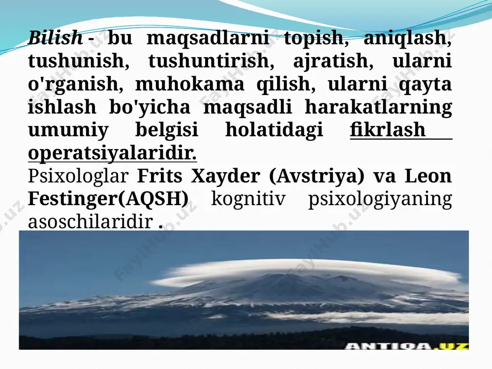 bbinghaus, 1885) va o'rganish (thorndike, 1914). shaxsning ichki totuvlikka intilishi va psixologiyada shu daqiqada yuz bergan noqulaylik "kognitiv dissonans" deb nomlanadi. har bir inson buni hayotning turli davrlarida boshdan kechiradi. bu vaziyat va haqiqat haqidagi bilimlar yoki shaxsning bilimlari va harakatlari o'rtasidagi ziddiyatlar natijasida paydo bo'ladi. bunday holda, dunyoning kognitiv manzarasi bezovta bo'ladi va o'zi bilan uyg'unlik holatiga qaytadan kirishish uchun odamni bir qator harakatlarga undaydigan bezovtalik paydo bo'ladi. leon festingerning kognitiv dissonans nazariyasi boshqa vakillar singari, festinger ham ichki muvozanat nazariyasini rivojlantiradi, inson ichki izchillikni kerakli holat sifatida qabul qiladi, deb hisoblaydi. shunga qaramay, bilimdagi yoki harakatlardagi qarama-qarshiliklarning paydo bo'lishi noqulay holat sifatida qabul qilingan kognitiv dissonansga olib keladi. dissonans ichki muvozanatga erishish uchun xulq-atvor o'zgarishini talab qiladi. kognitiv nazariyalar kognitiv disondlik nazariyasi (ingliz tilini bilish, dissoniyat - yo'qolgan) - amerika psixologi l. festeringer tomonidan yaratilgan ijtimoiy-psixologik nazariya. bunda motivatsiyaning holati motivatsiyaning holati bilan to'qnashuvdan mavjud bilimlarning o'zgarishi yoki …