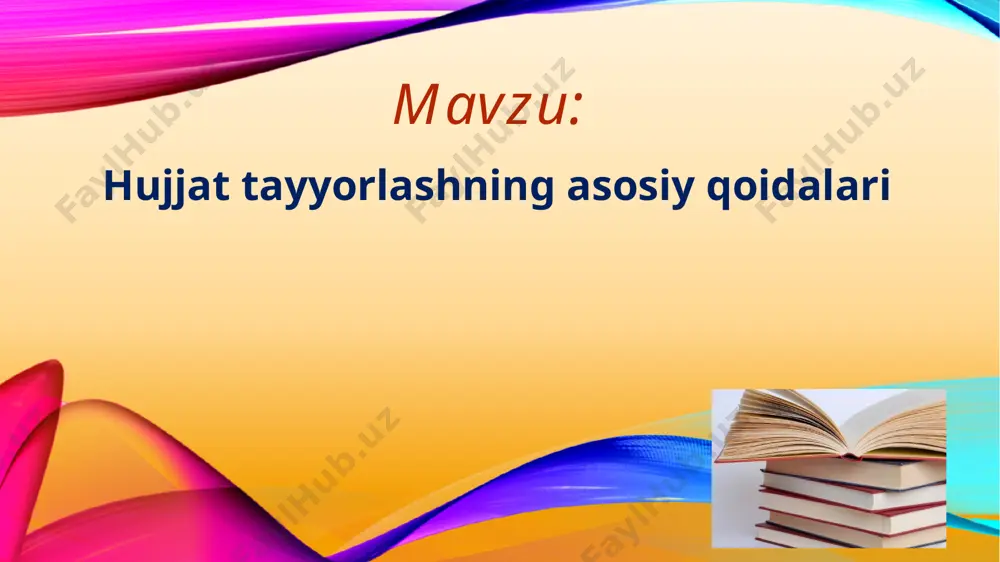 yoki bachkana so‘zlar, dag‘al so‘zlar, tor doiradagi kishilargina tushunadigan so‘zlar, o‘xshatish, jonlantirish, mubolag‘a, istiora, tashxis kabi obrazli tafakkur ifodasi uchun xizmat qiluvchi usullar ishlatilmaydi. ularning ishlatilishi hujjatlar matnidagi ifodaning noxolisligiga olib keladi. hujjat matni a n i q l i k i x ch a m l i k s a v o d x o n l i k l o‘ n d a l i k m a z m u n i y t o‘ l i q l i k kabi talablarga ham javob berishi kerak. bu talablarga javob bera olmaydigan hujjat chinakam hujjat bo‘la olmaydi, bunday hujjat ish yuritish jarayoniga xalaqit beradi, uning samaradorligini keskin pasaytiradi. hujjatlar tilida ot turkumiga oid so‘zlar ko‘p qo‘llanadi. hatto fe’l bilan ifodalanuvchi harakat va holatlar ifodasi uchun ham otga yaqin so‘z shakllari tanlanadi, ya’ni «harakat nomi» deb ataluvchi so‘z shakllari faol ishlatiladi: «...tayyorlikning borishi haqida», «...qarorning bajarilishi to‘g‘risida», «...yordam …
