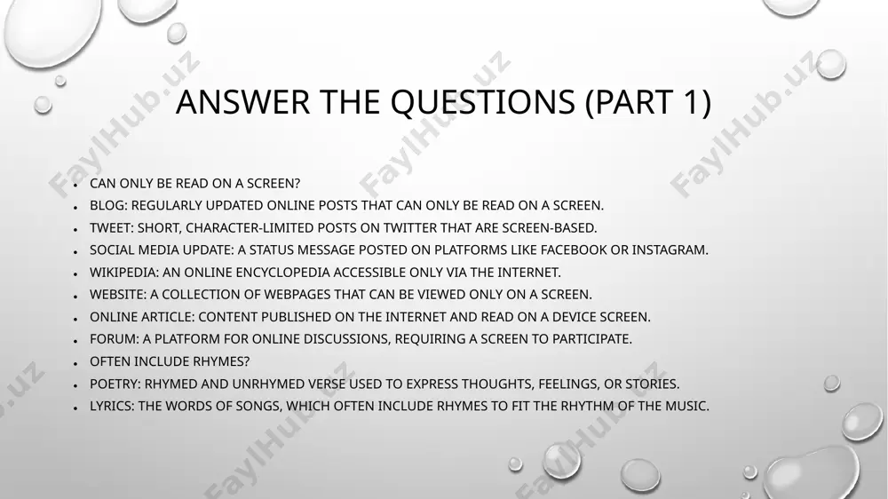 udent b: ask questions to learn more about student a's preferences. example: "why do you like gossip magazines? what's your favorite thing about them?“ switch roles and repeat the conversation with the other student sharing their preferences. discussion questions what type of book would you take on a long flight? books that are light and engaging are often ideal for flights, such as fiction, thrillers, or mysteries. example: a light novel or a romance book. 2. which book might you say you have read in order to impress someone? classic literature or books that are considered highbrow can make a strong impression. example: "i’ve read moby dick, it's a classic!“ 3. what books would you recommend for someone who enjoys biographies or other factual books? books that give insight into real people’s lives or historical events can appeal to biography lovers. example: "i recommend steve jobs by walter isaacson or …