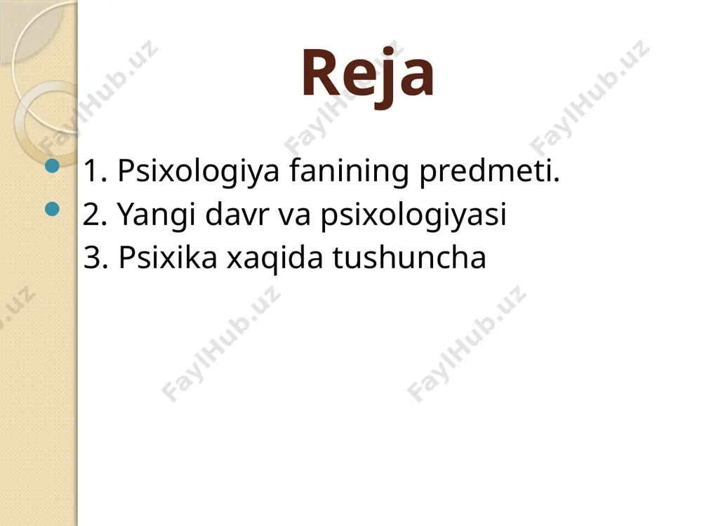 sliklar yozila boshlangan davrga sal kam 160 yil bo’ldi. shu davr ichida juda ko’plab ilmiy tadqiqot natijalarini o’z ichiga olgan monografiyalar, darsliklar, kullanmalar yozildi. xx asr va uning erishilgan yutuklaridan eng muximi shu bo’ldiki, texnika, elektronika va boshka shunga o’xshash murakkab texnologiyalarni yaratgan inson va uning bevosita kundalik xayoti bilan boglik muammolar ko’payib borishi bilan xarakterlanadi. psixika o’ziga aloxida bir olam emas: organik xayotning yuksak formalaridan bo’lib, faqat xayvonlar bilan odamga xosdir. odam psixikasi xayvonlar psixikasidan sifat jixatidan farq qilib odamda psixik xayotning yuksak formasi-ong bor. odam ongli zotdir. psixik xayot xodisalari juda xilma-xil bo’lib bir-biri bilan o’zaro bog’langan bo’ladi. psixologiyaning vazifasi ana shu bog’lanish va munosabatlarning qonuniyatlarini ochib berishdir. psixik xodisalar va butun psixika rivojlanib kelgan va rivojlanmokda. psixologiya psixik xayot xodisalari yoki qisqacha qilib aytganda psixikadan baxs yuritadi. yangi davr va psixologiya. psixologiya soxasida mukammal darsliklar yozila boshlangan davrga sal kam 160 yil bo’ldi. shu davr ichida juda …
