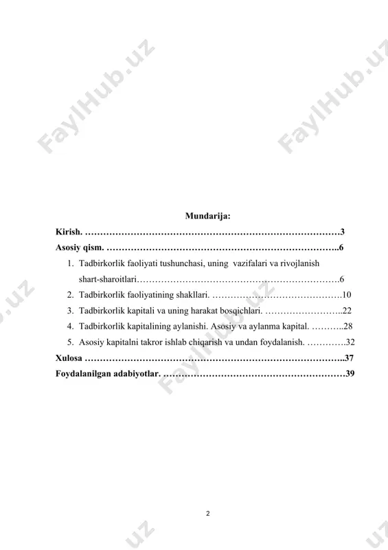 tub islohotlarning asosiy natijasi bo‘ldi. bunday sharoitda jamiyatda bozor munosabatlarini barqarorlashtirishning muhim omili sifatida kichik biznes va xususiy tadbirkorlikning roli keskin oshadi. kichik biznes sohasining iqtisodiyotdagi ahamiyati uning iqtisodiyotda raqobat muhitini ta‘minlash, yirik korxonalar uchun mahsulot va xizmatlar yetkazib berish, yangi ish o‘rinlarini yaratish va ikkilamchi bandlikni ta‘minlash, bozor tizimining moslashuvchanligini oshirish, ilmiy-texnikaviy inqilobni jadallashtirish, resurslarni ishlab chiqarishga safarbar etish, soliq tushumlari hajmining o‘sishini ta‘minlash, aholi daromadlari darajasini barqarorlashtirish kabi omillar bilan belgilanadi. bunda kichik biznes va xususiy tadbirkorlik xo‘jalik faoliyatining shakli sifatida yuqori universalligi, faoliyatning keng doirasi, ixchamligi va moslashuvchanligi bilan ajralib turadi. kichik biznes va xususiy tadbirkorlikni rivojlantirish jamiyatni barqarorlashtirish, iqtisodiy farovonlikni oshirishning kafolatidir. shuning uchun ham hukumatimiz tomonidan kichik biznes va xususiy tadbirkorlikni har tomonlama qo‘llab-quvvatlash dasturi, uni rivojlantirish va yanada samarali faoliyat yuritishi uchun qulay shart-sharoitlar yaratish bo‘yicha qator qonunlar, farmonlar, qarorlar va boshqa me‘yoriy hujjatlar qabul qilindi. muammoning o’rganilganlik darajasi. tadbirkorlik tushunchasi iqtisodiyot nazariyasiga birinchi …