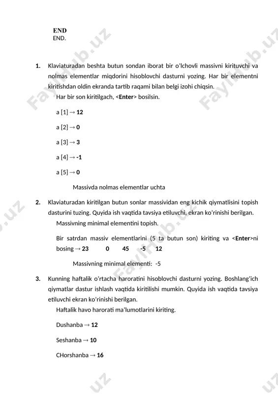 massivlarga doir masala yechish - Page 3