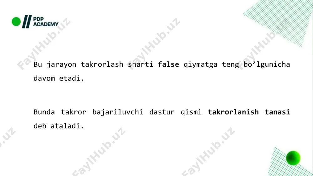 takrorlash operatorlari - Page 5