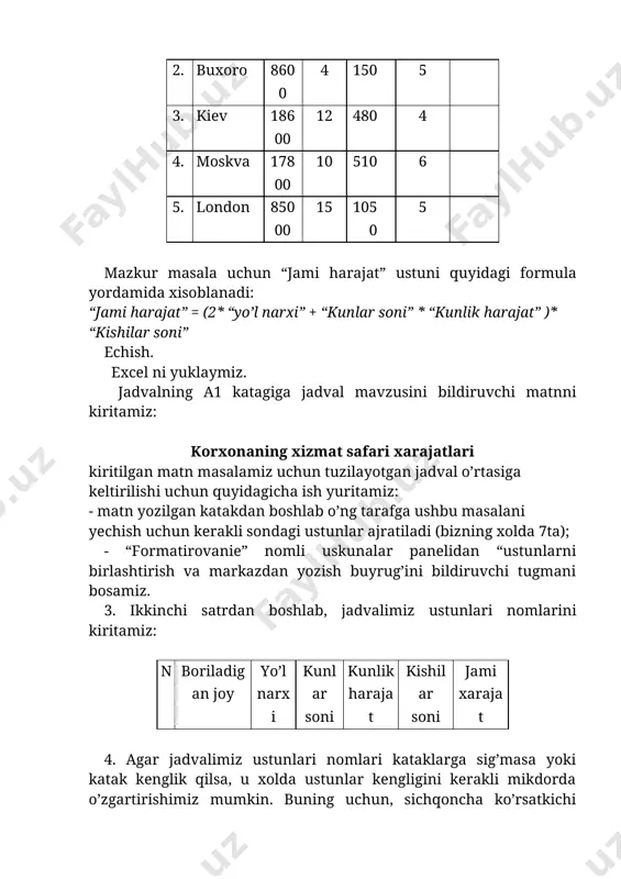 ms excel elektron jadvalida diagrammalar va grafiklar bilan ishlash - Page 4