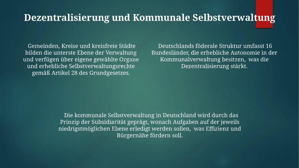 sregierung; das bundesverfassungsgericht in karlsruhe wacht über die einhaltung des grundgesetzes. die bundesrepublik deutschland ist eine föderale parlamentarische republik mit 16 bundesländern, die jeweils eigene landesverfassungen und parlamente besitzen und erhebliche kompetenzen in der gesetzgebung haben. herausforderungen des deutschen staatssystems der demografische wandel mit sinkender geburtenrate und alternder bevölkerung belastet die sozialsysteme und die finanzierung der öffentlichen verwaltung, was zu strukturellen reformen zwingt. die digitalisierung erfordert anpassungen des staatlichen handelns und der verwaltungsprozesse. der bedarf an cyber-sicherheit und datenschutz stellt den staat vor enorme herausforderungen mit kosten von über 10 milliarden euro jährlich. die zunehmende komplexität der eu-regularien stellt eine herausforderung für die deutsche föderale struktur dar, da sie zu kompetenzkonflikten zwischen bund und ländern führt und die umsetzung verlangsamt. grundgesetz der bundesrepublik deutschland das grundgesetz, verabschiedet am 23. mai 1949, garantiert grundrechte wie meinungsfreiheit und versammlungsfreiheit und legt die föderale struktur deutschlands mit 16 bundesländern fest. artikel 20 grundgesetz …