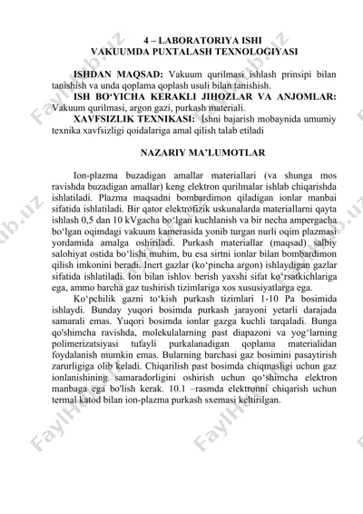 vakuumda puxtalash texnologiyasi — DOCX