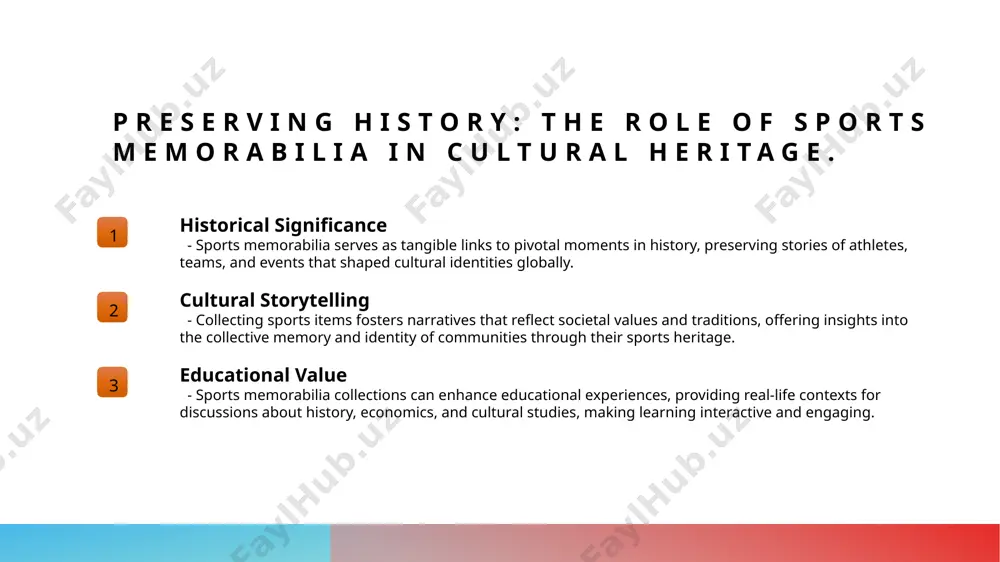 m daily pressures. social connections hobby collecting fosters community engagement, as enthusiasts often share their interests, attend events, and connect with like-minded individuals, enhancing social interactions and support networks. the role of collecting in enhancing educational experiences. cultural awareness critical thinking community engagement collecting sports memorabilia fosters cultural awareness, helping individuals understand diverse histories and traditions while appreciating the global impact of sports. engaging in collecting encourages critical thinking skills, as collectors research authenticity, market trends, and historical significance, enhancing analytical abilities. collecting promotes community engagement by connecting enthusiasts through clubs and events, facilitating discussions and collaboration, and strengthening social networks. exploring hobbies: a gateway to lifelong learning and skill development. lifelong skills knowledge expansion social connections engaging in hobbies cultivates essential skills such as problem-solving, critical thinking, and creativity, which are vital for personal and professional growth. hobbies often involve learning new techniques or historical contexts, enhancing knowledge in …