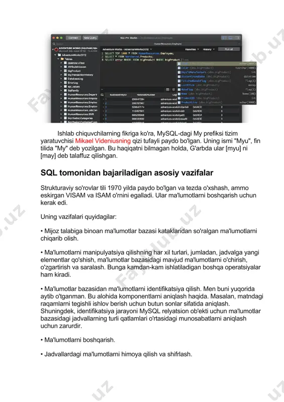 b-ustalar phpmyadmin-ni afzal ko'rishadi, chunki u lamp tarkibiga kiradi va brauzerda ishlaydi. xostingda ma'lumotlar bazasini qanday yaratish kerak? xosting provayderlarida ma'lumotlar bazalarini yaratish uchun o'rnatilgan funksiyaga ega boshqaruv panellari mavjud. timeweb-da bitta mavjud. xostingda ma'lumotlar bazasini yaratish uchun siz "mysql ma'lumotlar bazalari" bo'limini ochishingiz va "yangi ma'lumotlar bazasini yaratish" tugmasini bosishingiz kerak. tizim sizdan avtorizatsiya uchun parametrlar, foydalanuvchi nomi va administrator parolini ko'rsatishingizni so'raydi. vds-da ma'lumotlar bazasini yaratishga kelsak, siz server boshqaruv panelidan foydalanishingiz mumkin. masalan, ispmanager. ispmanager-da ma'lumotlar bazalari quyidagicha yaratadi: · boshqaruv panelini oching. · “asboblar” menyu bandiga o‘ting. · “ma’lumotlar bazalari” kichik bandini bosing. · “yaratish” tugmasini bosing. • kelajakdagi ma'lumotlar bazasi parametrlarini belgilang (login, parol va boshqalar). • ok tugmasini bosish orqali ma'lumotlarni saqlang. nima uchun mysql juda mashhur? agar siz statistik ma'lumotlarga qarasangiz, foydalanish chastotasi va internetda eslatib o'tilgan bo'lsa, mysql faqat oracle yechimiga yutqazadi. nima uchun bu sodir bo'ladi? albatta, uning mavjud raqobatchilarga nisbatan …