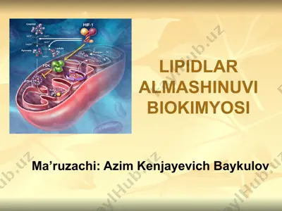 lipidlar almashinuvi biokimyosi — PPTX