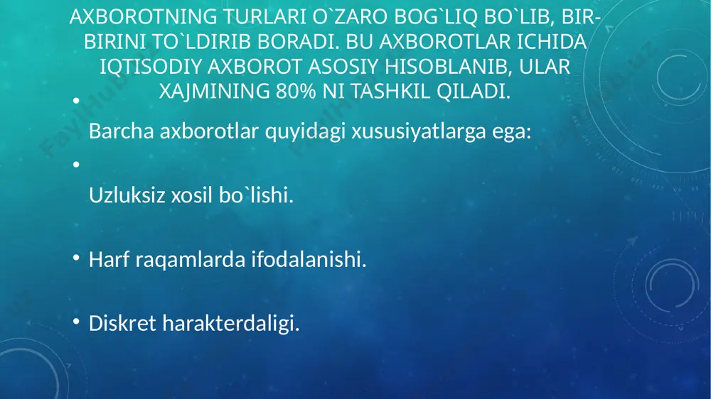 axborot turlari va vazifalari - Page 5