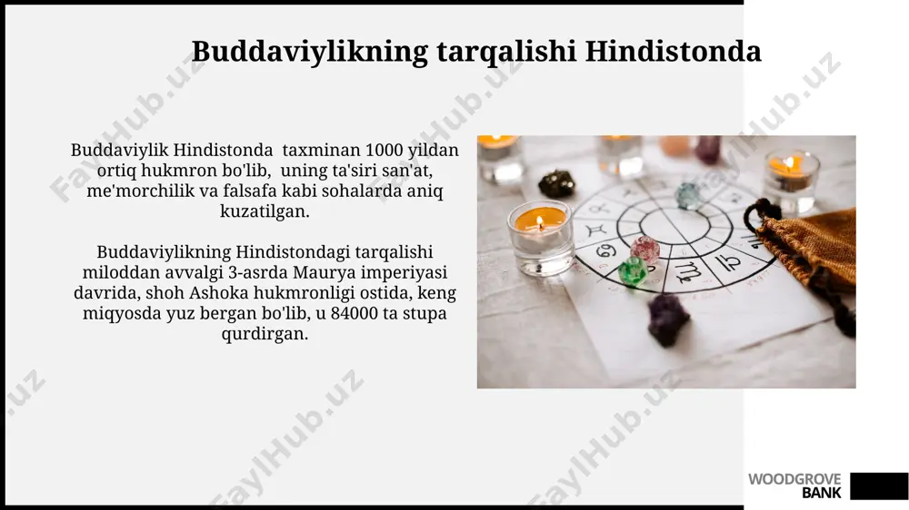 ta'limotlar, nirvanaga erishish yo'llari va bodhisattvaning roli kiradi, bu esa ikki yo'nalishning falsafiy va amaliy jihatlarida sezilarli farqlarni keltirib chiqardi. woodgrove bank buddaviylikning paydo boʻlishidan oldingi davr buddaviylikning paydo boʻlishidan oldin, qadimgi hindistonda brahmanizm va uning turli mazhablari, masalan, upanishadlar falsafasi keng tarqalgan boʻlib, 6-5 asrlarda miloddan avvalgi davrda yangi diniy-falsafiy qarashlarning shakllanishiga zamin yaratgan. mahavira (miloddan avvalgi 599-527 yillar) tomonidan asos solingan jainizm, buddaviylikning paydo boʻlishidan oldin, ahloqiy poklik va karma tushunchasini targ'ib qilib, insonning ruhiy ozod boʻlish yoʻllarini izlashga ta'sir koʻrsatgan. woodgrove bank siddhartaning tugʻilishi va yoshligi yoshligida siddarta hashamatli hayot kechirgan, ammo 30 yoshga kirgunga qadar kasallik, qarilik va oʻlim bilan uchrashuvi, uning hayotning haqiqiy mohiyatini qidirishga undagan. uning tugʻilishidan oldin, olti ta oʻziga xos belgi (lakṣaṇa) bashorat qilingan edi, bu uning buyuk odam boʻlishini vaqtning oʻzida ham belgilab qoʻygan edi. woodgrove bank shahzoda siddhartaning hayoti va uning inqirozi uning inqirozi, to'rtta "ulkan haqiqat" – azob-uqubat, keksalik, …