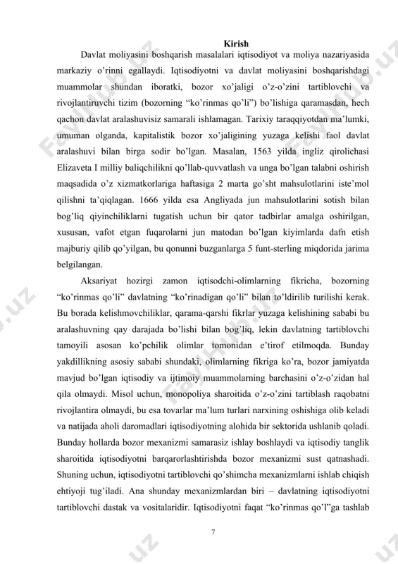 shi ko’zda tutilgan. yuqorida ta’kidlanganidek, davlat moliyasini boshqarish tizimini isloh qilish strategiyasining asosiy yo’nalishlaridan biri – budjet tizimining to’liq shaffofligini ta’minlash maqsadida budjet mablag’larini ularning oluvchilariga etkazishda kechikishlarga, qarzdorlikka yo’l qo’ymaslik, budjet mablag’laridan maqsadsiz foydalanish holatlariga barham berish, budjetlararo munosabatlar samaradorligini oshirgan holda hokimiyatlarning turli darajalaridagi budjetlarning hamda budjetdan tashqari maqsadli jamg’armalarning daromad va xarajatlari hisobraqamlarini g’aznachilikka o’tkazishdan iborat. rivojlangan mamlakatlar amaliyotidagi davlat budjetining g’azna ijrosi mexanizmlarini o’zbekistonda ham joriy etish va rivojlantirish, davlatning moliyaviy resurslarini boshqarishning axborotlashtirilgan tizimini joriy etish, davlat moliyasining holati to’g’risida tezkor va ishonchli axborotlar olish imkonini beradi, bu esa davlat moliyasini samarali boshqarishni ta’minlaydi. g’aznachilik tizimi davlat budjetini ijro etishning samarali va amaliy mexanizmi hisoblanib, unda davlat daromadlari va xarajatlari bo’yicha barcha operatsiyalar g’aznachilik tomonidan amalga oshiriladi. muhtaram prezidentimiz bu borada shunday degan edilar: “davlatning xazinasi, uning daromad va buromadini, bugungi va ertangi kunini belgilaydigan boylik qaerda saqlanadi, kim uni himoyalaydi? albatta, moliya vazirligi. shu …