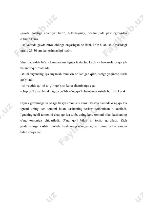 zanani malla, oq bo`zdan, badavlatroqlarida esa shoyidan, baxmaldan tikishgan. so`zana uchun kompozitsion hisoblangan o`simliksimon naqshlardan foydalaniladi. so`zana o`rtasida ko`pincha doirasimon gul tikilib atrofi guldor islimiy naqshlar bilan bezatiladi. so`zana tikish juda qadimdan rivojlangan bo`lib, faqat xix asrga oid samarqand, buxoro, nurota, farg`ona, shaxrisabz, toshkent va boshqa joylardagi so`zana turlari amaliy sa'nat muzeylarida namunalari bor. choyshab-forscha-tojikcha ro`yjo-tun chodiri degan ma'noni bildiradi. choyshab asosan taxmonga tutish, yotganda yopinish uchun, to’shak ustidan to`shaladi. to`shak ustidan yoziladigan choyshab ham kashtali oq surup, taxmonga tutiladigan satin, shoyi, baxmal va boshqalardan tikiladi. hozirgi vaqtda choyshabdan so`zana kabi badiiy buyum sifatida ham foydalanib kelinmoqda. choyshab o`lchami 250x140sm.
