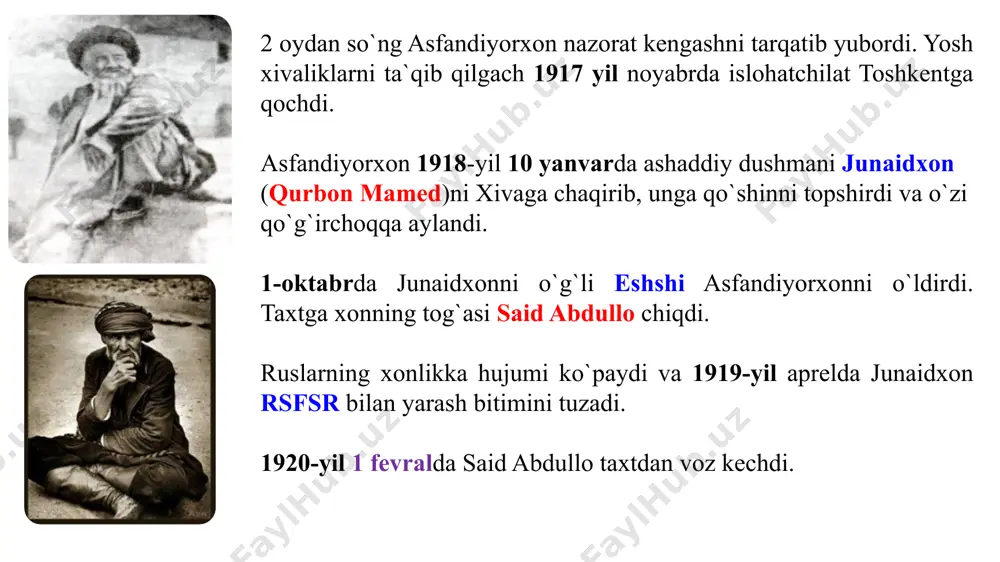 xorazm va buxoroda xonligi va amirligini yemirilishi - Page 5