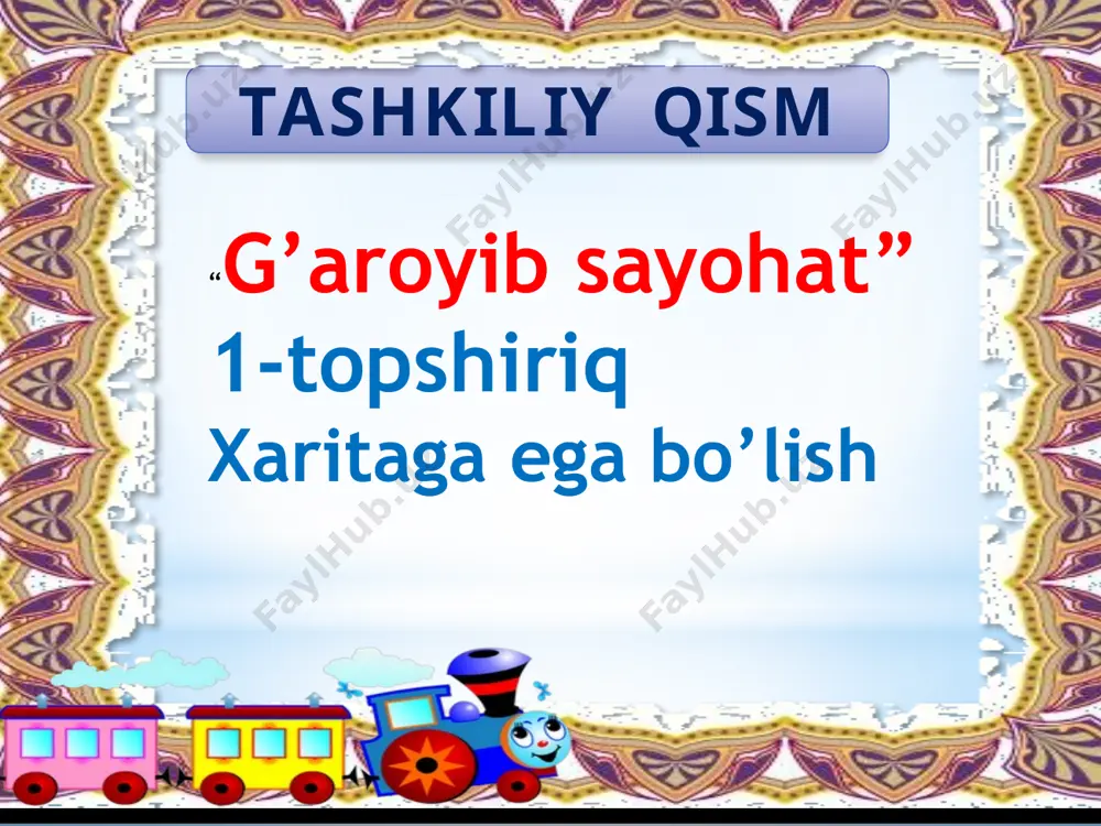 rgutga: «sen yerga emas, osmonga tegishlisan! uch, burgut, uchaqol!» – deb, cho‘ponning yaqiniga bordi. atrofga sukunat cho‘kdi. kutilmaganda burgut boshini ko‘tarib, qanotlarini keng yoydi, qoyani ushlab turgan panjalari esa oldinga intildi. so‘ngra hech bir qaltis harakatsiz, havo oqimini har qanday inson yoki qushdan ko‘ra kuchliroq his qilgan holda, ko‘tarilayotgan quyoshning yorqinligida ko‘zdan g‘oyib bo‘lguncha balandroq va yanada balandroq ko‘tarilib, hech qachon tovuqlar orasiga qaytmaslik uchun parvoz qildi. tushunchalar mazmuni bo’ron kuchli shamolli yomg’ir yog’ishi,tabiat hodisasi hukmdori shohi,yetakchisi vodiy atrofi tog’lar bilan o’ralgan joy ufq kun chiqar tomon qoya tog’ning baland qismi burgut tovuq qushlar sinfiga mansub tuxumi orqali ko’oayadi uzoq ucha olmaydi uy parrandasi bug’doy,arpa donli ekinlar bilan oziqlanadi yovvoyi bir juft bo’lib yashaydi yirtqich qush qanoti uzun hayvonlar bilan oziqlanadi cho’l va tog’larda yashaydi venn diagrammasi xazina 1. hikoyaning boshida cho‘pon nimani qidirish uchun yo‘lga otlangan edi? a. buzoqni. b. podani. c. toshli qoyani. d. burgut bolasini. 2. cho‘pon …
