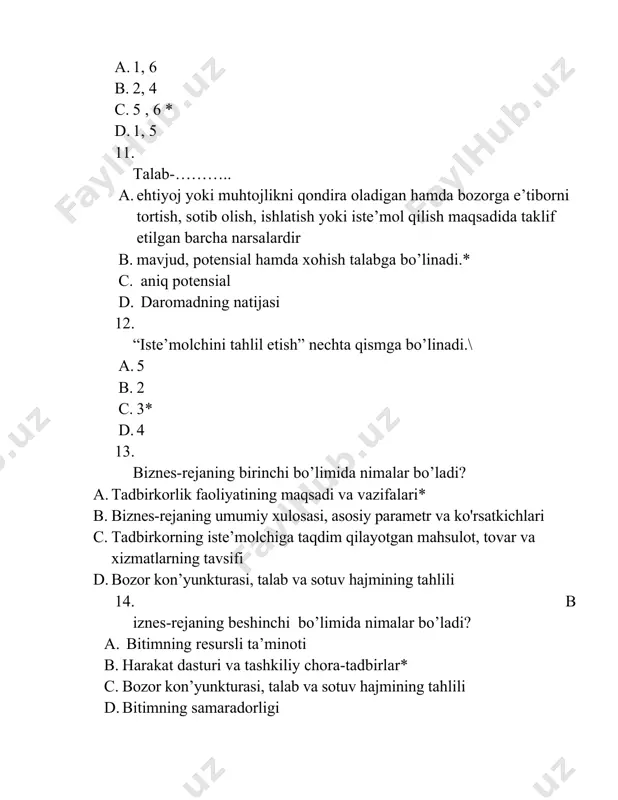 va ishlab chiqilgan texnologiyalarni tijoratlashtirish maqsadida tashkil etiluvchi tuzilma a. biznes inkubatorlar b. intelektual matab c. texnopark8 d. audotorlik kompaniyasi 23. hozirgi vaqtda o‘zbekiston bank tizimida …. tijorat banki faoliyat olib bormoqda. a. 30 b. 31 c. 32* d. 33 24. bank tizimining umumiy joriy likvidligi banklarning tashqi to'lovlar bo'yicha joriy majburiyatlaridan …… barobar ko'pdir a. 11 b. 12 c. 10* d. 15 25. budjetga tushadigan pul va qonun bilan belgilangan majburiy munosabatlard a. soliqlar b. sugurta c. daromad d. sof foyda 26. ba’zi iste’mol tovarlari qiymatiga ustama qo'yiladigan egri soliq nima deyiladi? a. lizing b. aksiz* c. umumiy soliqlar d. amartizatsiya 27. aksizni hisoblash formulasi a. asm = sto* a/100 b. ass = sto* a/100* c. ass = sfo* b/100; d. sto= f*am00(100-a) 28. moliyaviy va xo'jalik operatsiyalarining to'g'riligi va ularning o'zbekiston respublikasi qonunchiligi va boshqa me’yoriy hujjatlariga nechog'lik mosligini aniqlash, bularning to'la-to'kisligi, aniq - ravshanligi, buxgalteriya hisobi yoki …