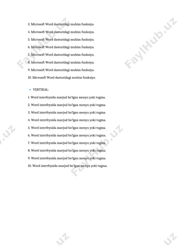 microsoft word haqida 3 ta krossvord - Page 5