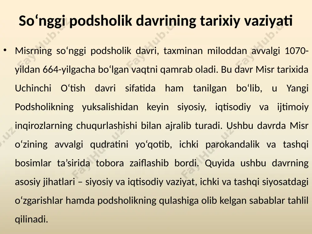 so‘nggi podsholik davrida misr - Page 5