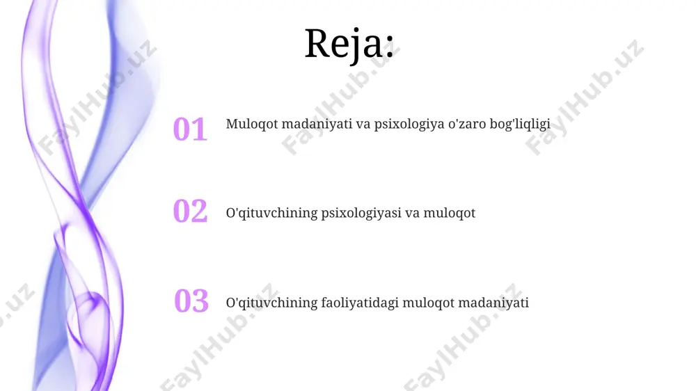 ) o'quvchilar bilan muloqotga ta'sir ko'rsatib, dars samaradorligiga 20% gacha ta'sir qilishi mumkin. o'qituvchining o'z-o'zini boshqarish darajasi (self-regulation) uning stress darajasiga va 30% ga yaqin sinf boshqaruv samaradorligiga ta'sir qiladi. o'qituvchi-o'quvchi munosabatlarida muloqot o'qituvchi va o'quvchilar o'rtasidagi samarali muloqot, ta'lim natijalarini 20-30% ga oshirishga yordam beradi, bu esa ijobiy psixologik muhit yaratish orqali erishiladi. o'quv jarayonida nonverbal muloqot (mimika, imo-ishoralar) ning roli kamida 55% ni tashkil etadi va o'qituvchining emotsional holatini aniqlashda muhim ahamiyatga ega. zamonaviy texnologiyalar va o'qituvchining muloqoti o'qituvchilarning 70% i ijtimoiy tarmoqlardan o'quvchilar bilan bog'lanish va uy vazifalarini topshirish uchun foydalanib, yangi kommunikatsion kanallarni faol ravishda qo'llaydilar. zamonaviy texnologiyalar, masalan, onlayn platformalar yordamida o'qituvchilar 50% ga ko'proq o'quvchilar bilan individual muloqot qilish imkoniyatiga ega bo'lib, ta'lim samaradorligini oshirishi mumkin. muloqot uslublari va ta'sirchanlik o'qituvchi talaba bilan individual muloqotda faol tinglash texnikasini qo'llasha olish o'quv jarayonining samaradorligini 20-25% ga oshiradi va o'zaro tushunishni yaxshilaydi. o'qituvchining 3 xil muloqot …