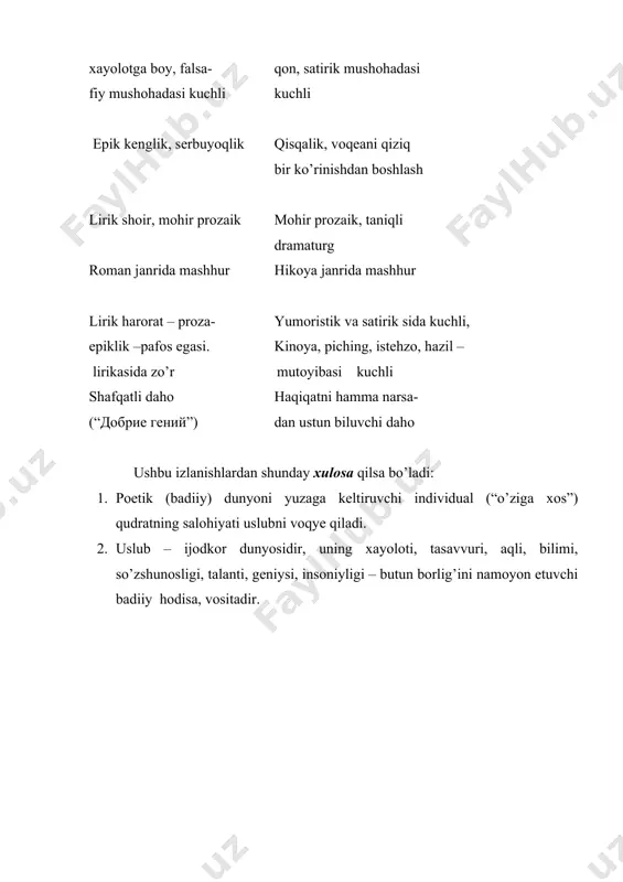 badiiy uslub va ijodiy metod - Page 5