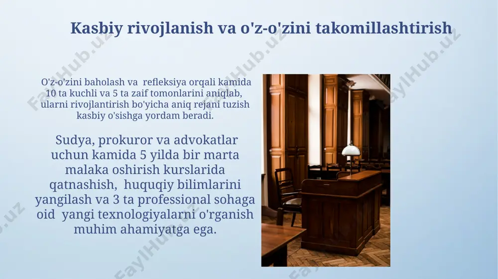 sudya, prokuror va advokatning kasbiy psixologik xususiyatlari - Page 5
