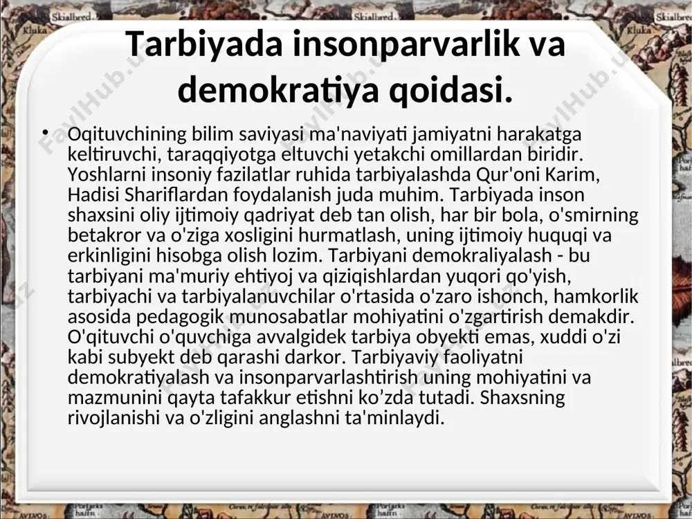 tarbiya jarayonining mohiyati va prinsiplari - Page 5