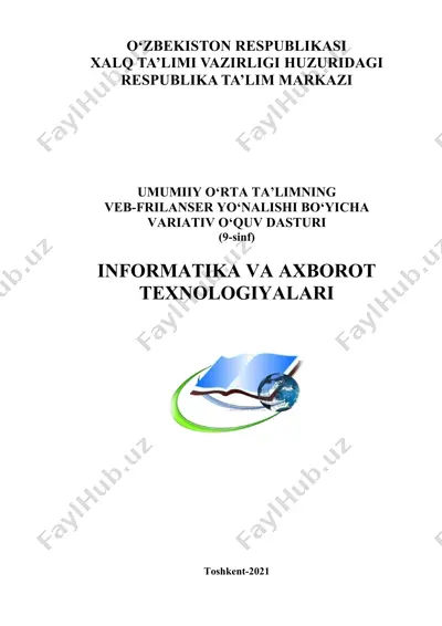 veb-frilanserlik yo‘nalishi bo‘yicha variativ o‘quv dasturi (9-sinf) — DOCX