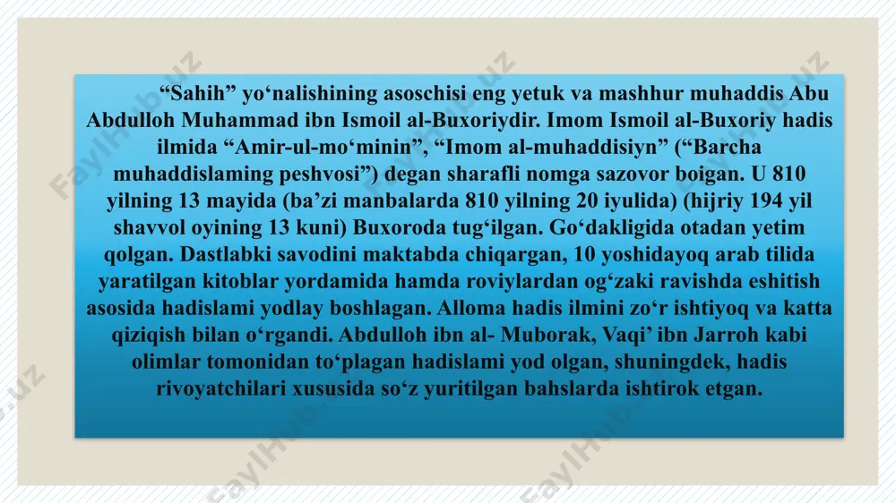 imom al-buxoriyning pedagogik g’oyalari - Page 4