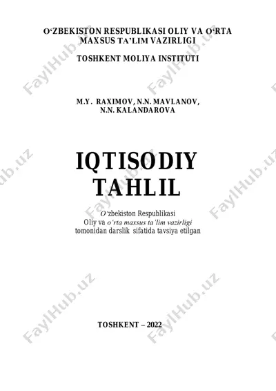 iqtisodiy tahlil — PDF