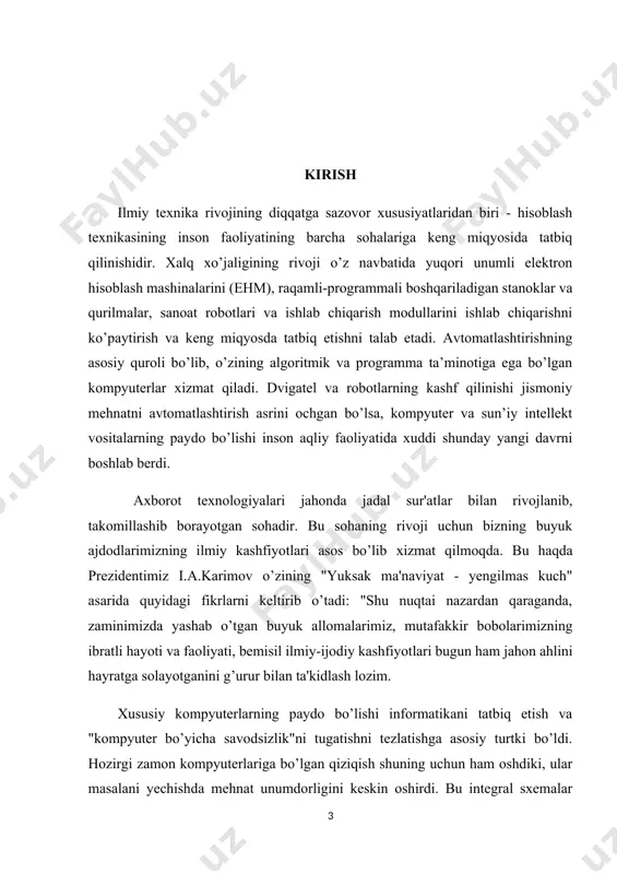 nterfeysini yaratilishiga sabab bo’ldi. natijada yuqori murakkablikdagi katta amaliy dasturlarni yaratish foydali hamda zarur bo’lib qoldi. dasturiy vositalarni ishlab chiqish uchun qurol sifatida yuqori bosqichli algoritmik tillardan foydalanildi. bu dasturiy vositalar dasturchi va dasturchilar guruhi imkoniyatlarini kengaytirib, dasturiy mahsulotlarning murakkablik darajasining ortishiga ham sabab bo’ldi. hozirgi kunda c# dasturlash tili yuqori bosqichli dasturlash tillari ichida eng samarali dasturlash tillaridan hisoblanadi. c# dasturlash tilida dastur tuzish uchun visual studio .net muhitidan foydalanamiz. c# dasturlash tili obektga mo’ljallangan dasturlash tili hisoblanadi. i bob.nazariy qism 1.1. c# dasturi tarixi kompyuter tillari oʻz-oʻzidan emas, balki oʻzaro bir-biriga bogʻliqlikda mavjud boʻladi. har qanday yangi til u yoki bu shaklda oldingi yaratilgan tillarning xossalarini oʻziga meros qilib oladi, yaʼni ketma-ketlik prinsipi amalga oshiriladi. natijada bitta tilning imkoniyatlari boshqalari tomonidan foydalaniladi (masalan, yangi xususiyatlar mavjud kontekstga birlashtiriladi, tilning eski tuzilishlari esa oʻchirib yuboriladi). kompyuter tillarining evolyutsiyasi shunday tarzda roʻy beradi va dasturlash mahorati takomillashtiriladi. c# tili yuqoridagilardan …