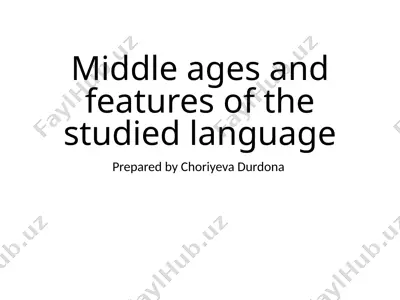middle english — PPTX