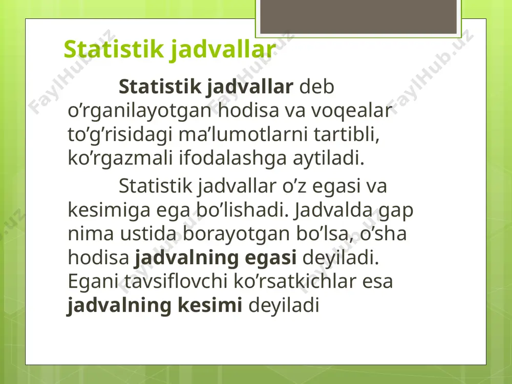statistik jadval va grafiklar - Page 5