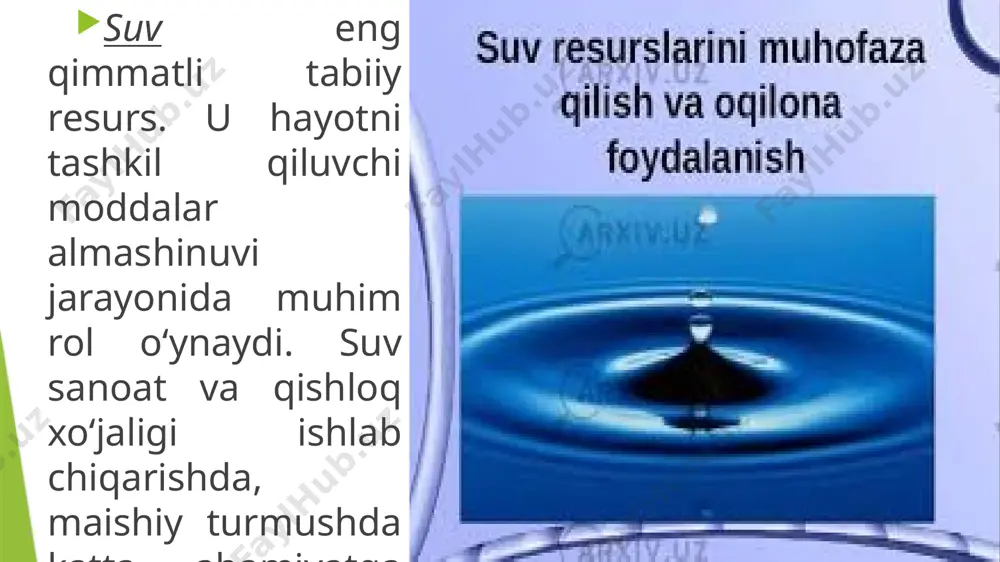 suv resursi va uni muhofazasi - Page 5