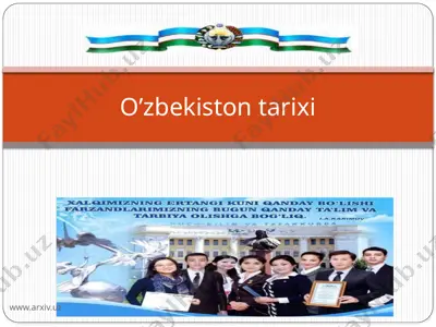 o’zbekiston tarixi — PPTX