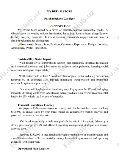 my dream store — DOCX